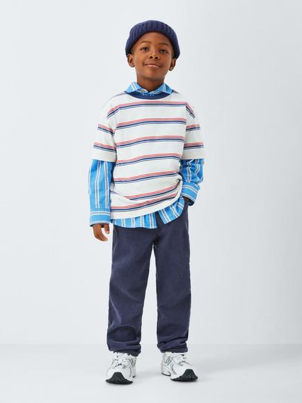 John Lewis Kids' Five Pocket Corduroy Trousers - view 2, Blue