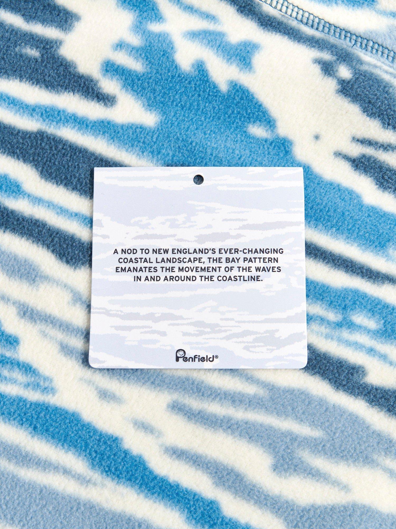 Product image 9 of 9, which shows Penfield Abstract Print Jacquard Microfleece Jumper, Blue Fusion, S