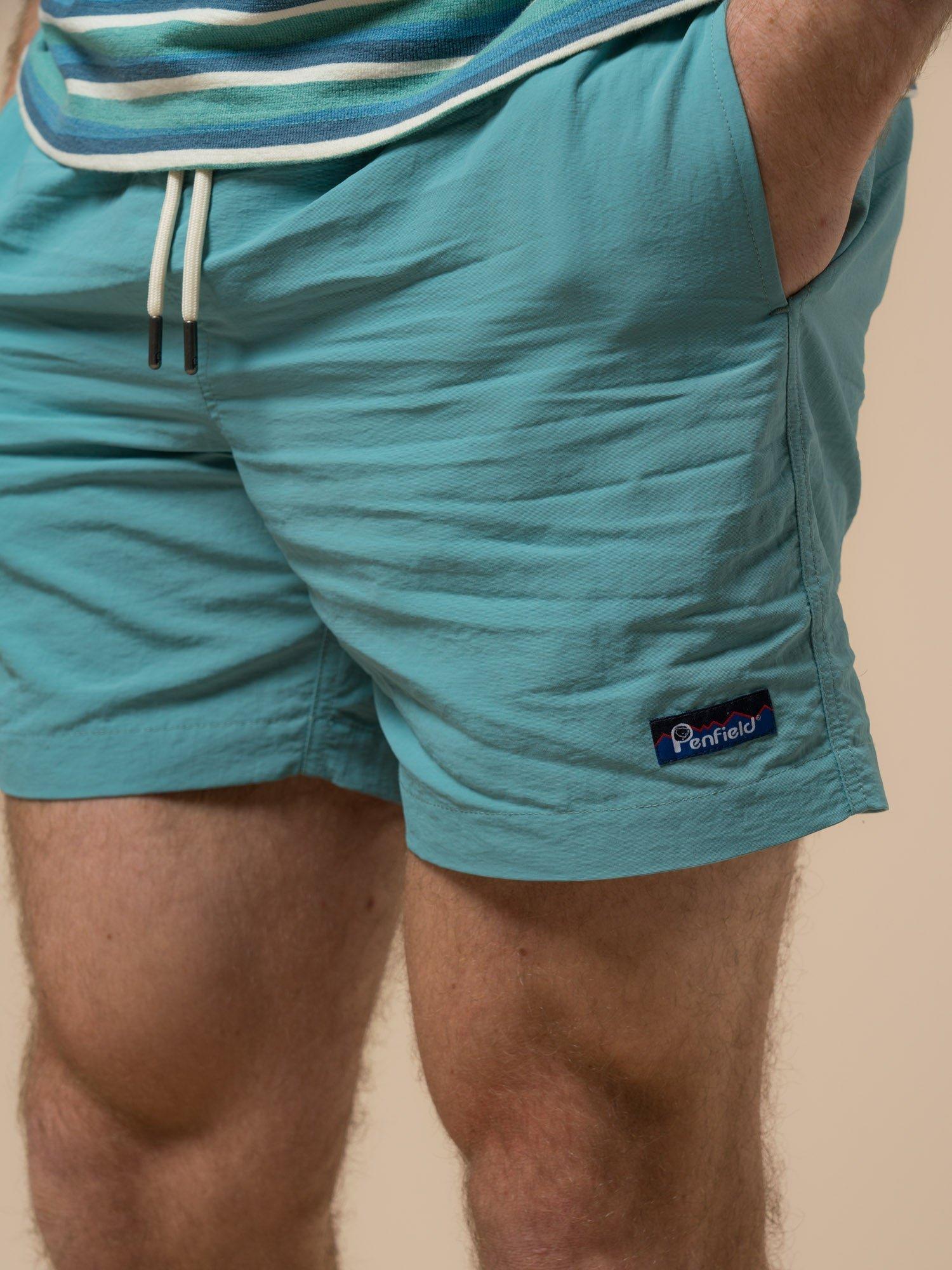 Product image 2 of 10, which shows Penfield Packable Swim Shorts, Dusty Turquoise, S