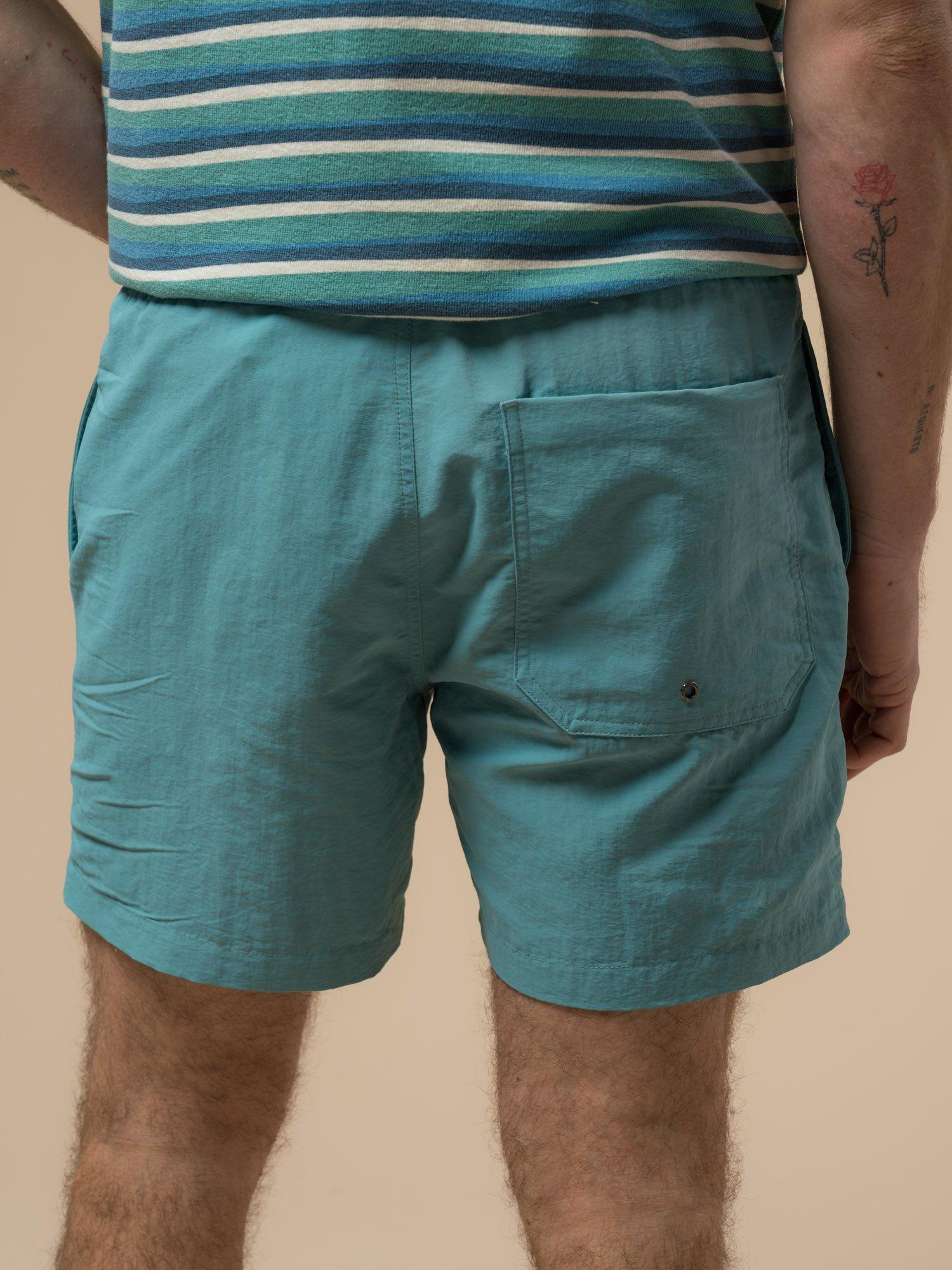 Product image 5 of 10, which shows Penfield Packable Swim Shorts, Dusty Turquoise, S