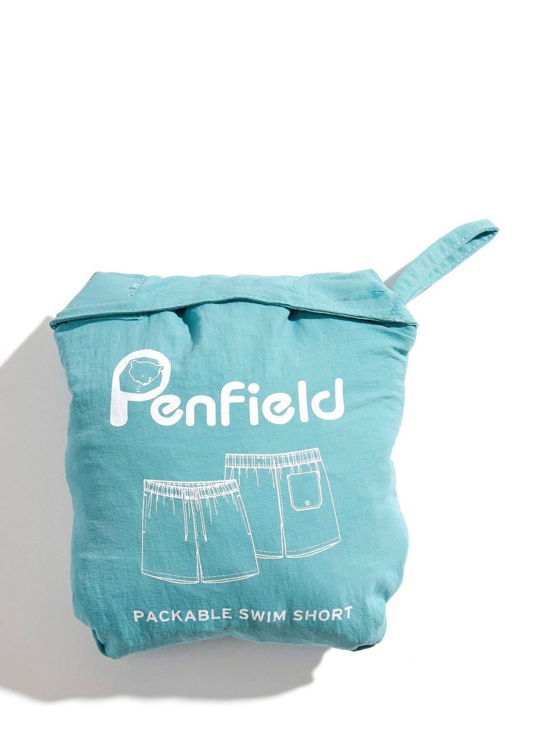 Product image 10 of 10, which shows Penfield Packable Swim Shorts, Dusty Turquoise, S