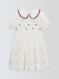 John Lewis Heirloom Collection Kids' Ruffle Collar Ditsy Floral Dress, Misty Rose