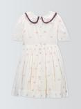 John Lewis Heirloom Collection Kids' Ruffle Collar Ditsy Floral Dress, Misty Rose
