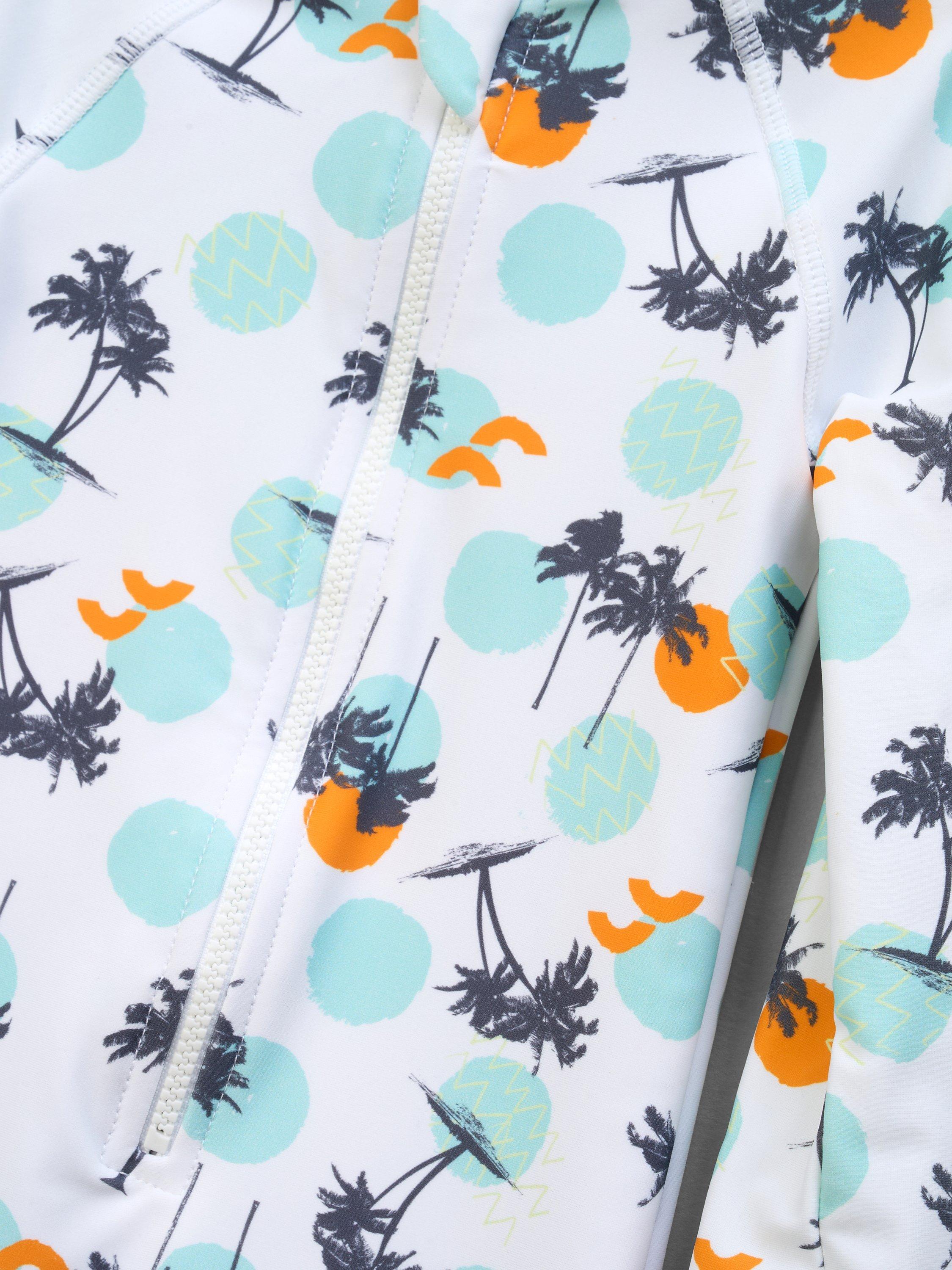 Product image 3 of 4, which shows Angel & Rocket Baby Brody Sun-Safe Print Swimsuit, Multi, 3-6 months