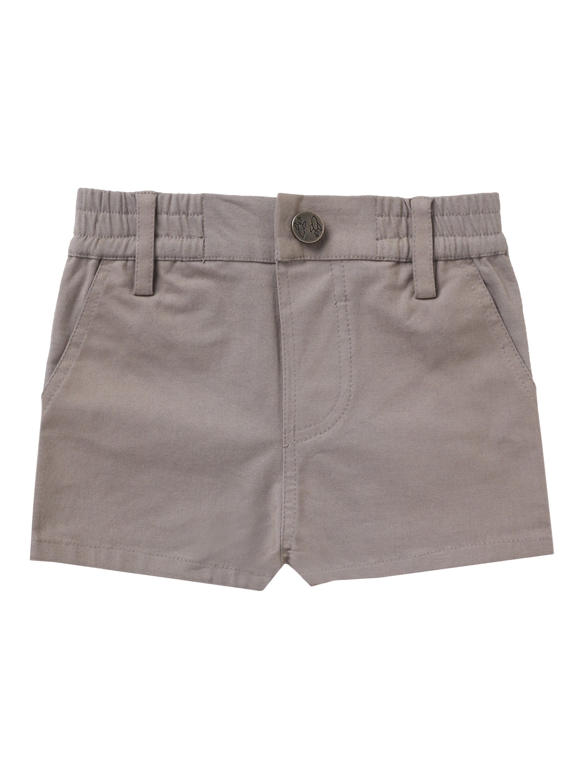 Product image 4 of 6, which shows Angel & Rocket Baby Chino Shorts, Grey, 3-6 months