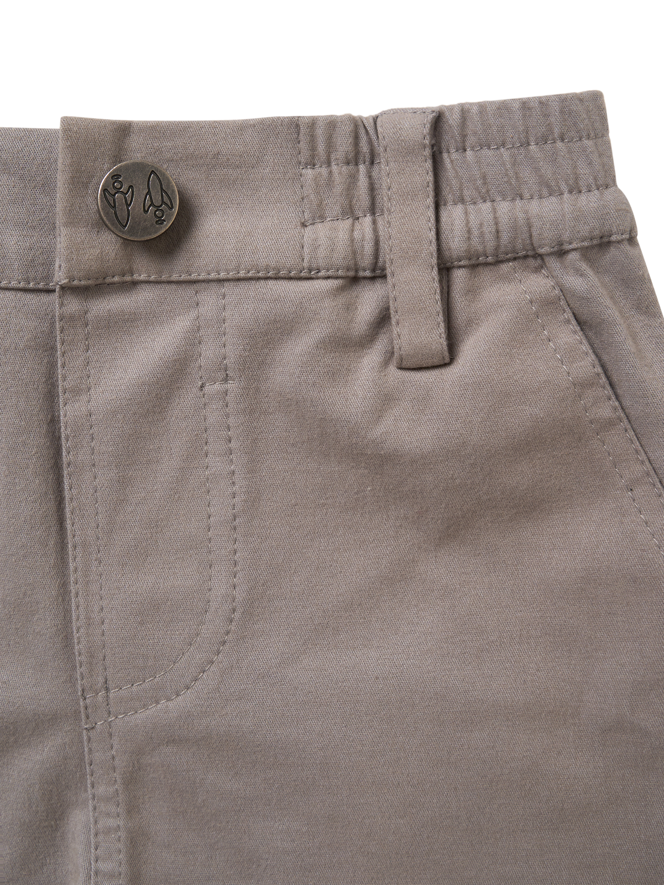 Product image 6 of 6, which shows Angel & Rocket Baby Chino Shorts, Grey, 3-6 months