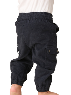 Angel & Rocket Baby Joseph Cord Skater Trousers, Blue - view 2, Blue