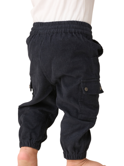 Angel & Rocket Baby Joseph Cord Skater Trousers, Blue - view 2, Blue