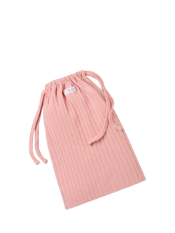 Angel & Rocket Baby Cotton Rib Sleepsuit & Hat Set, Pink - view 2, Pink