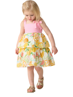 Angel & Rocket Baby Fruit Sundress and Bloomers Set, Multi, Multi