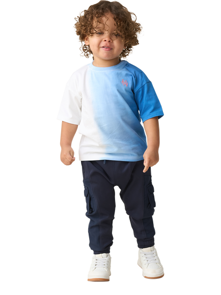 Angel & Rocket Baby Brad Ombre T-Shirt, Blue/White - view 2, Blue/White