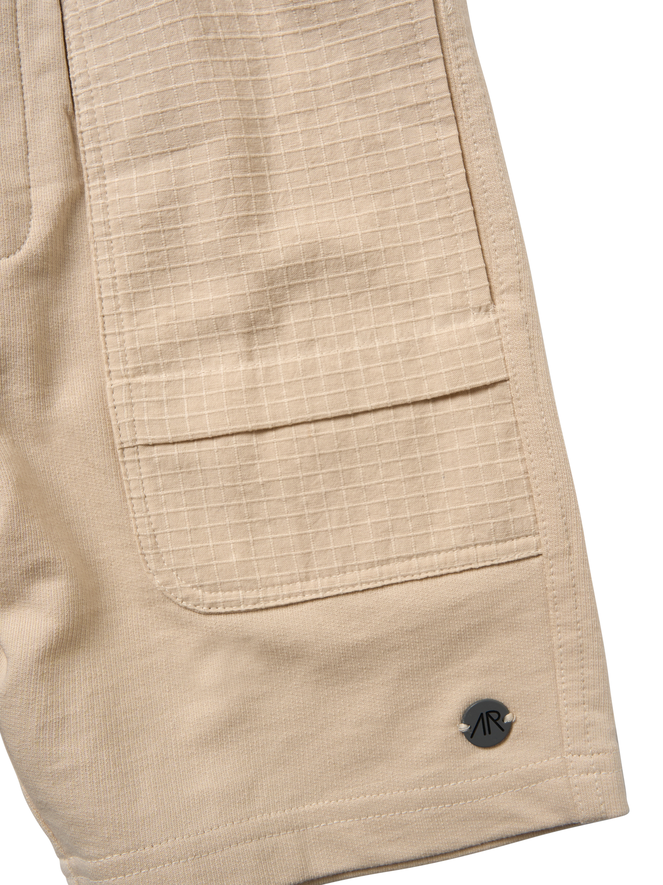 Product image 7 of 7, which shows Angel & Rocket Kids' Brody Bermuda Shorts, Stone, 3-4 years