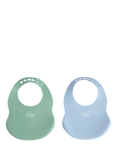 JoJo Maman Bébé Silicone Farm Bib, Pack of 2, Blue