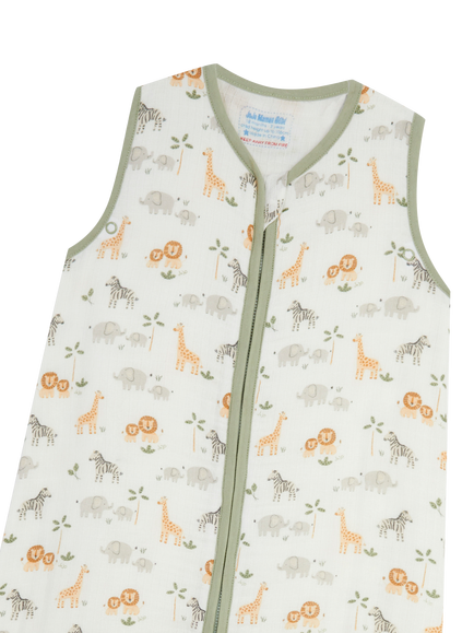 JoJo Maman Bébé Safari Baby Sleeping Bag, 1 Tog, White - view 2, 