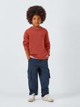 John Lewis Kids' Basket Stitch Jumper, Chilli Oil
