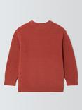 John Lewis Kids' Basket Stitch Jumper, Chilli Oil