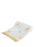 JoJo Maman Bébé Kids' Cotton Embroidered Duck Shawl, White/Multi