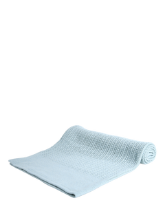 JoJo Maman Bébé Baby Cotton Cellular Blanket, Blue, One Size