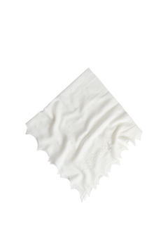 JoJo Maman Bébé Newborn Baby Traditional Cotton Shawl, White, One Size