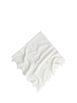 JoJo Maman Bébé Newborn Baby Traditional Cotton Shawl, White, White