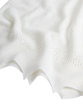 JoJo Maman Bébé Newborn Baby Traditional Cotton Shawl, White