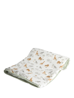 JoJo Maman Bébé Baby Cotton Safari Print Blanket, Multi, Multi