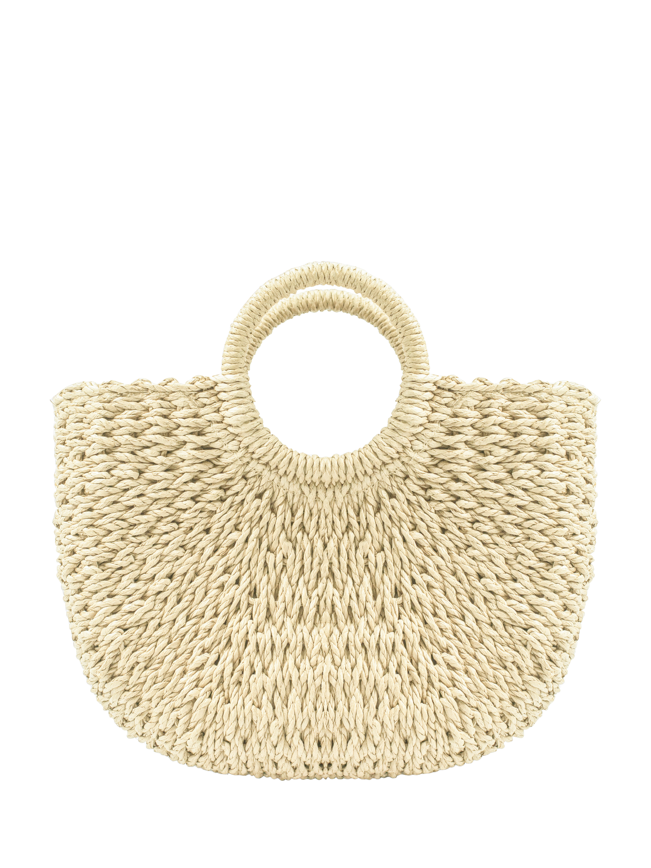 Bloom & Bay Watergate Mini Straw Basket Bag, Cream