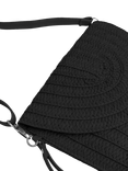 Bloom & Bay Bigbury Straw Clutch Bag, Black