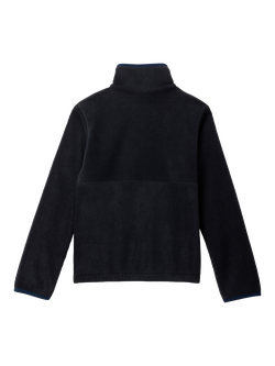 Columbia Kids' Fleece Long Sleeved High Neck Jacket, Black/Navy - view 2, Black/Navy