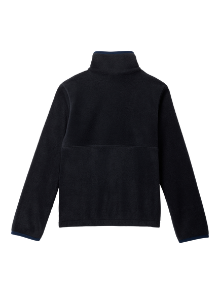 Columbia Kids' Fleece Long Sleeved High Neck Jacket, Black/Navy - view 2, Black/Navy