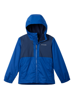 Columbia Kids' Rainy Trails Hooded Hiking Jacket, Collgate Navy, Collgate Navy