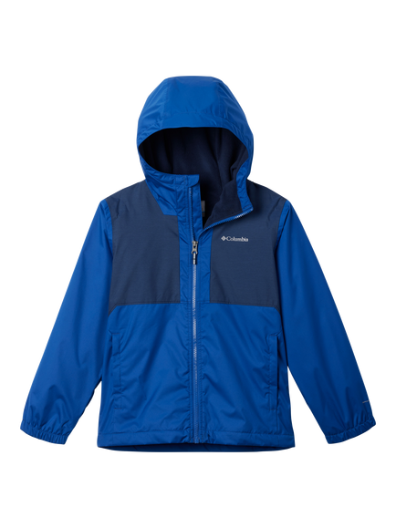 Columbia Kids' Rainy Trails Hooded Hiking Jacket, Collgate Navy, Collgate Navy