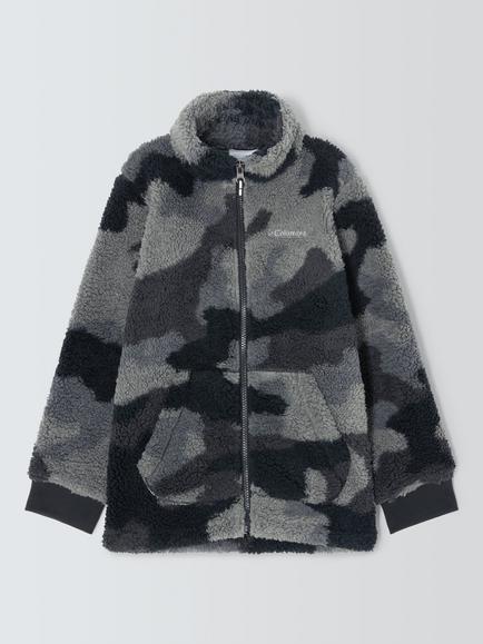 Columbia Kids' Zipped Sherpa Jacket, Black Camo, Black Camo