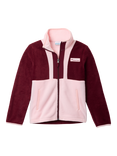 Columbia Kids' Fleece Long Sleeved High Neck Jacket, Rich Wine