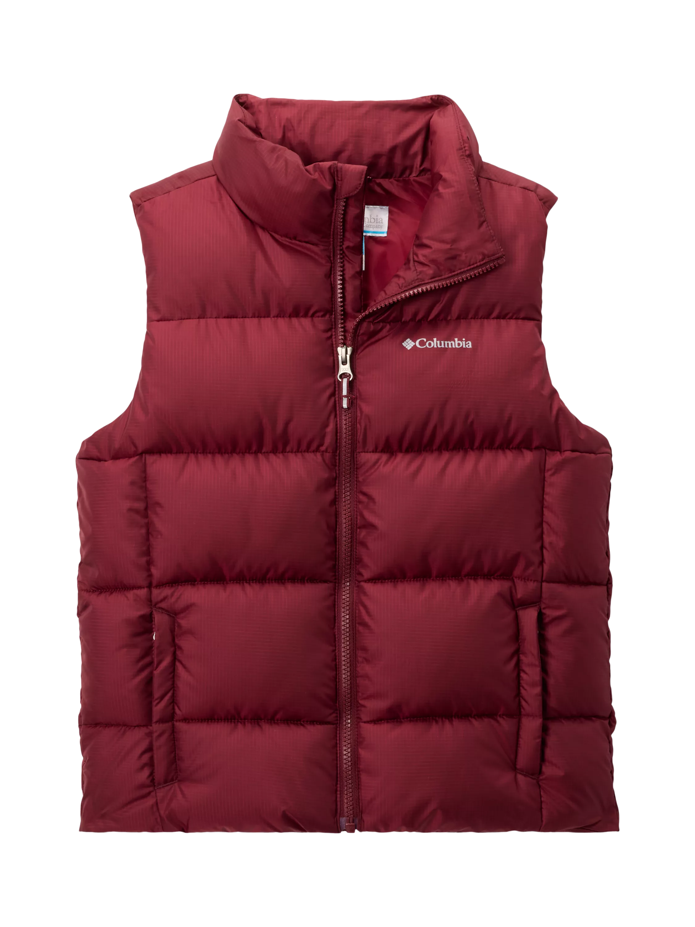 Columbia Kids' Puffect Sleeveless Vest, Rich Wine