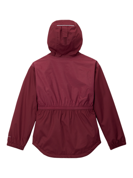 Columbia Kids' Rainy Trails Hooded Hiking Jacket, Rich Wine - view 2, Rich Wine