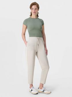 Sweaty Betty Explorer Side Stripe 27" Trousers, Mineral Beige - view 2, Mineral Beige