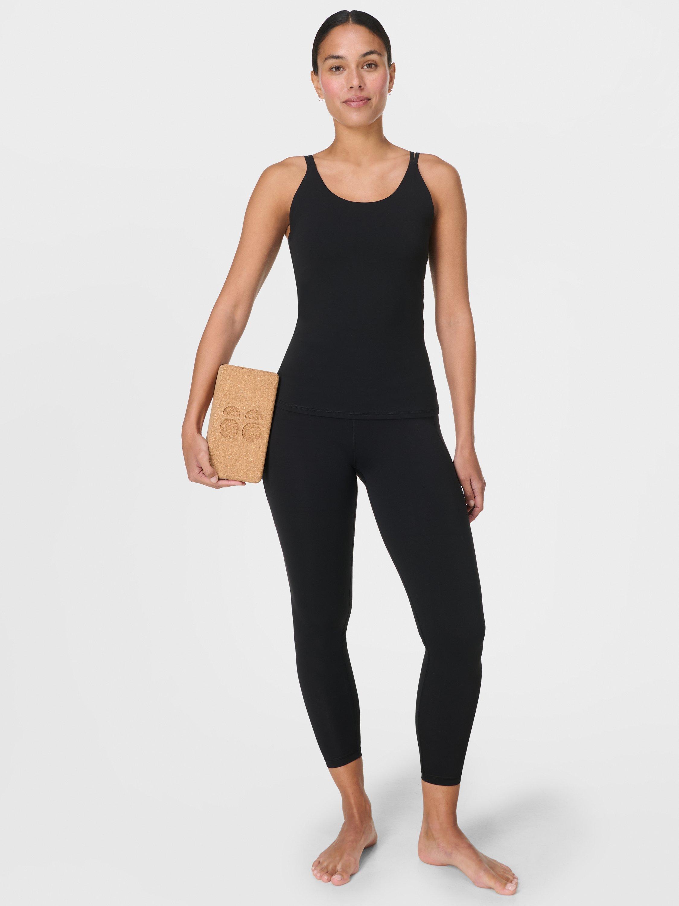 Product image 3 of 7, which shows Sweaty Betty Ultimate Studio Twin Strap Tank Top, Black, XXS