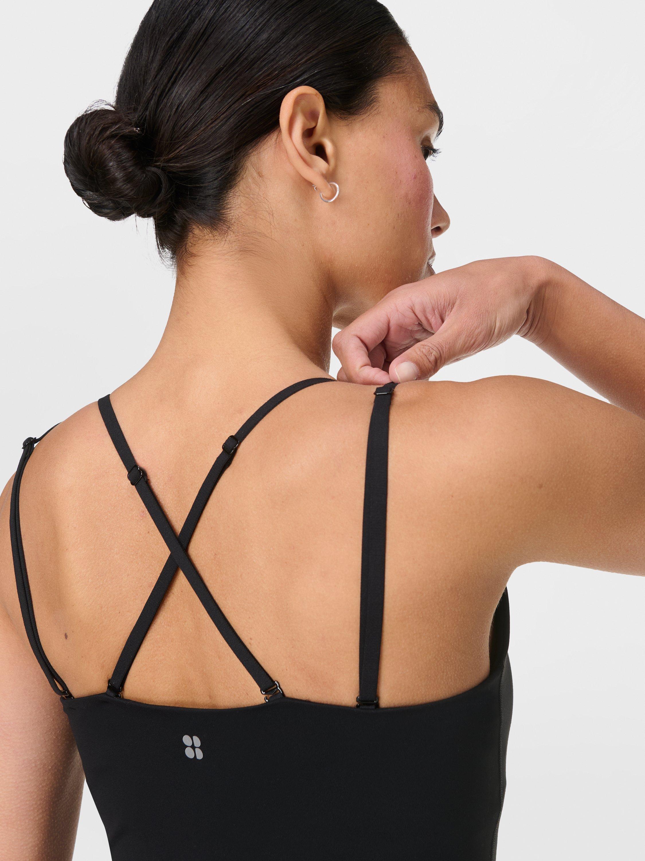 Product image 4 of 7, which shows Sweaty Betty Ultimate Studio Twin Strap Tank Top, Black, XXS