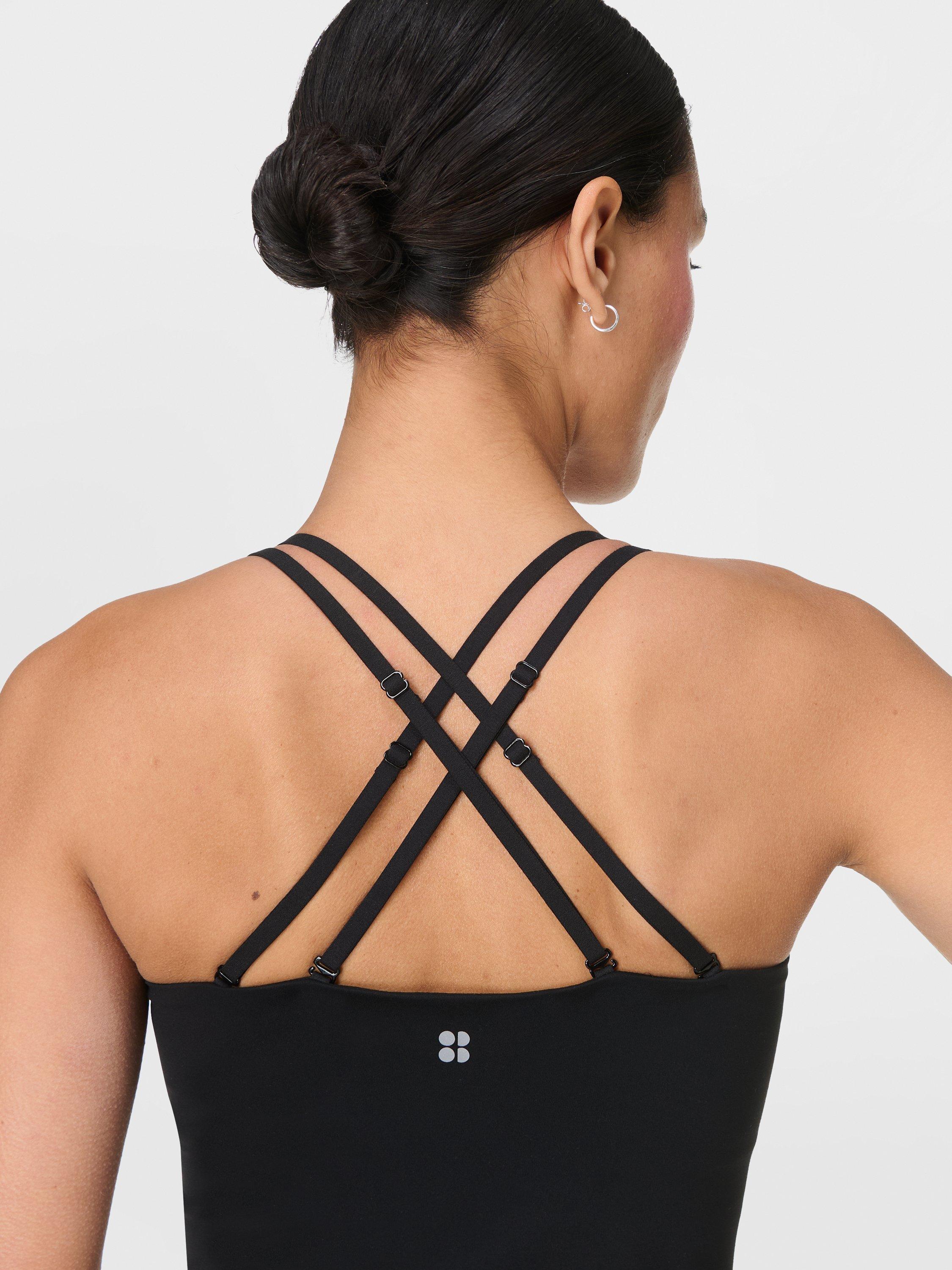 Product image 7 of 7, which shows Sweaty Betty Ultimate Studio Twin Strap Tank Top, Black, XXS
