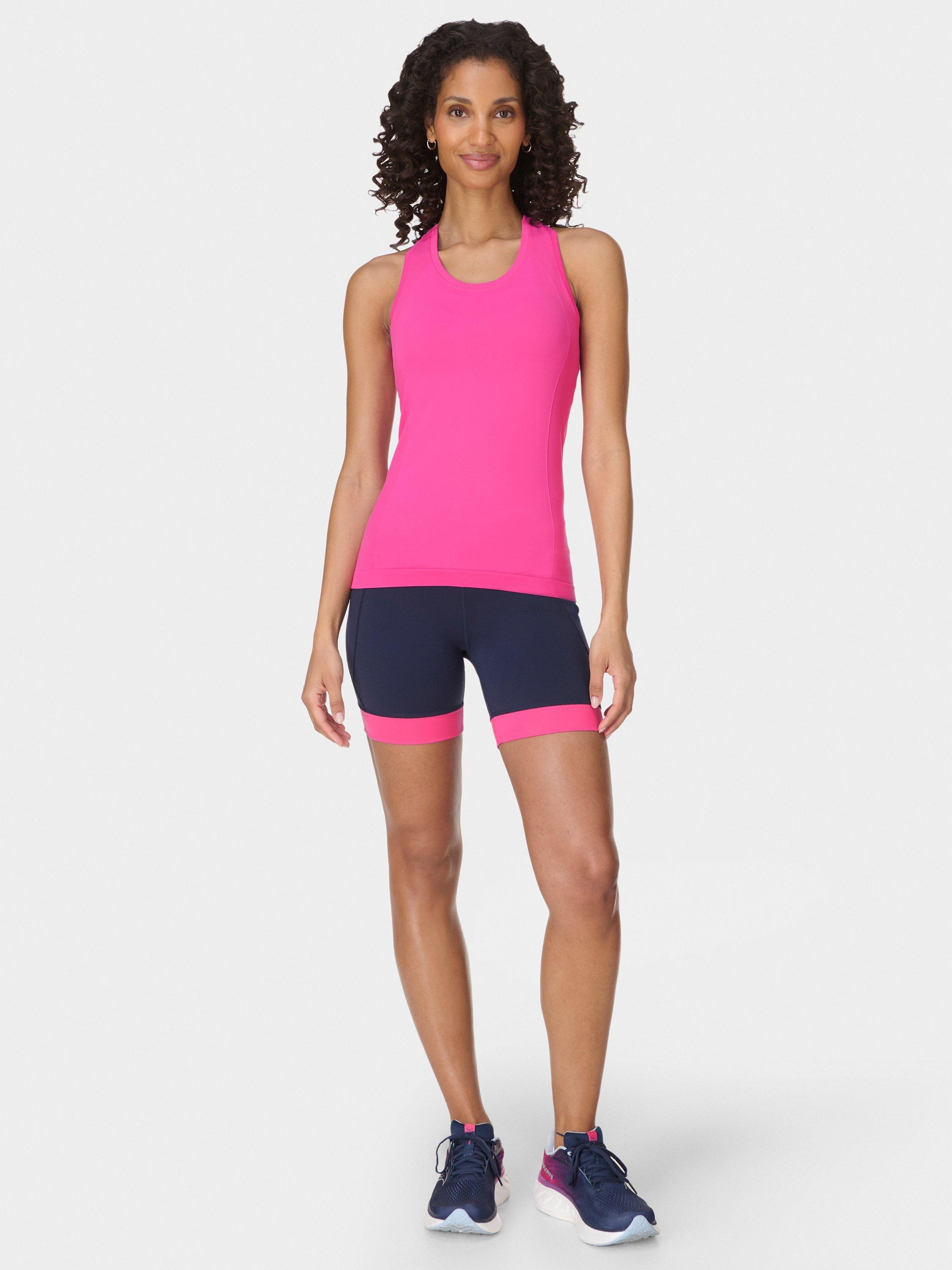 Product image 3 of 7, which shows Sweaty Betty Athlete Seamless Workout Tank Top, Fuchsia Pink, XXS