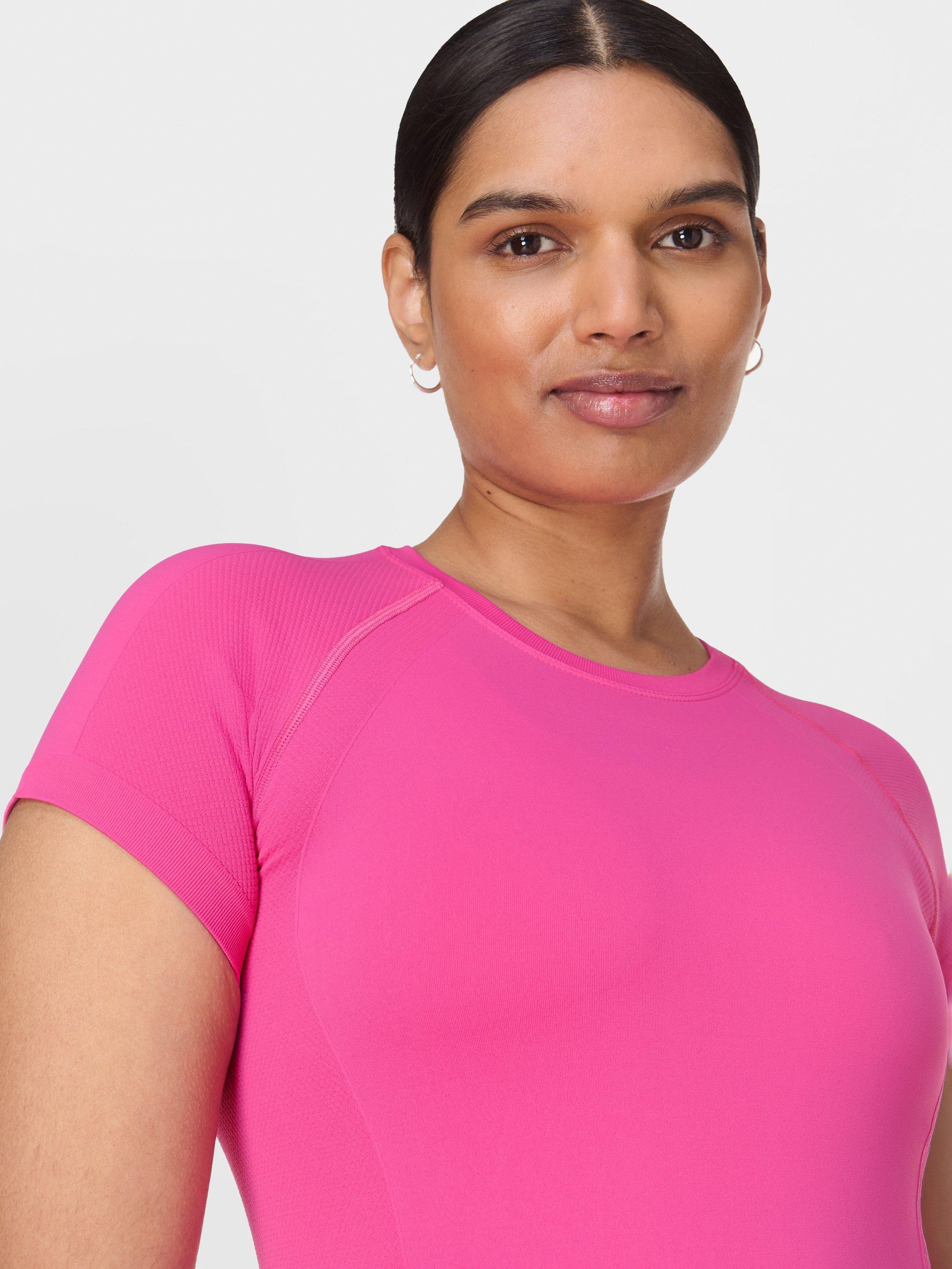 Product image 2 of 6, which shows Sweaty Betty Athlete Seamless Gym Top, Fuchsia Pink, L
