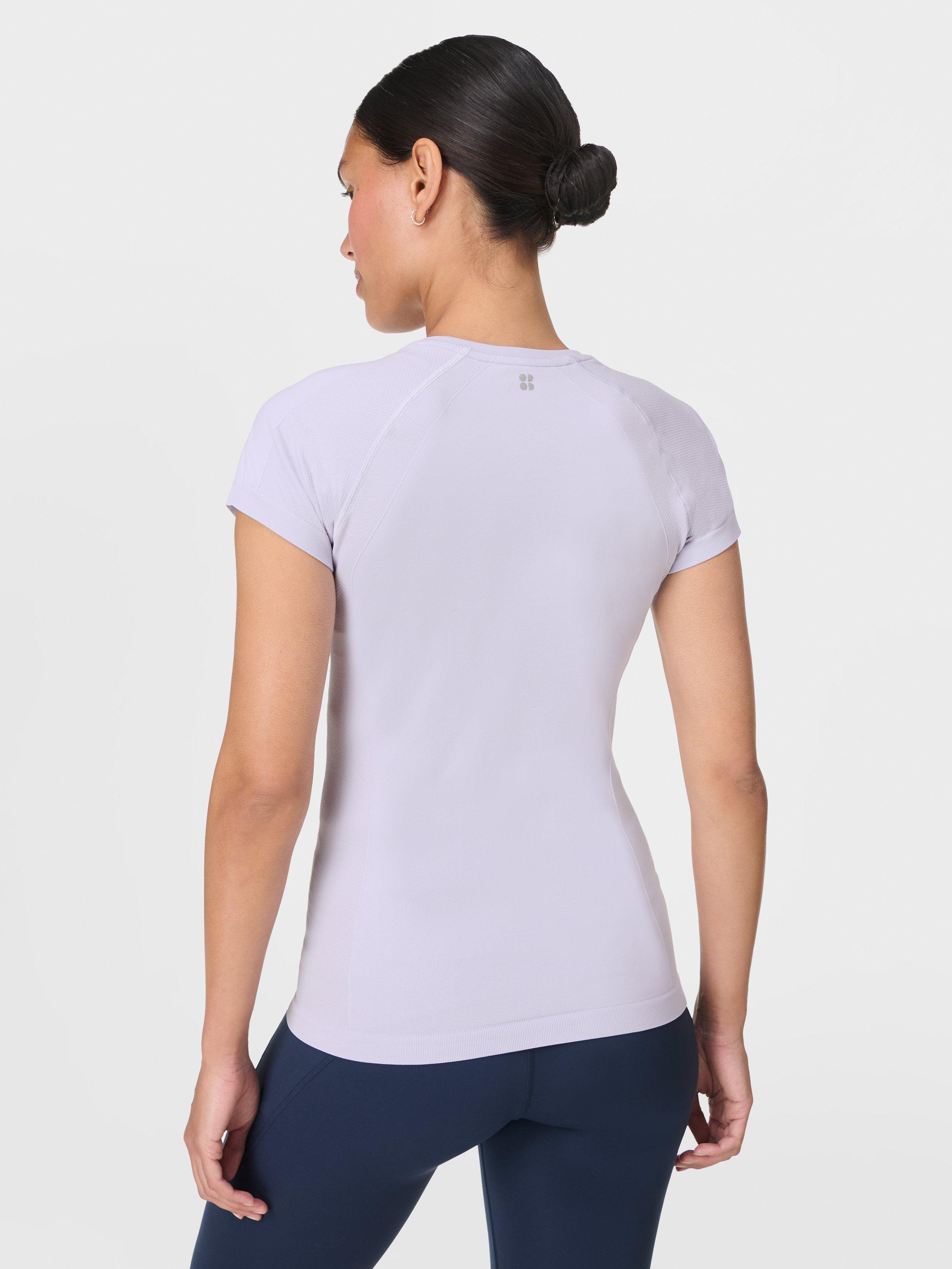 Product image 4 of 7, which shows Sweaty Betty Athlete Seamless Gym Top, Heather Purple, XXS