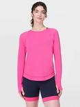 Sweaty Betty Breathe Easy Long Sleeve Top, Fuchsia Pink