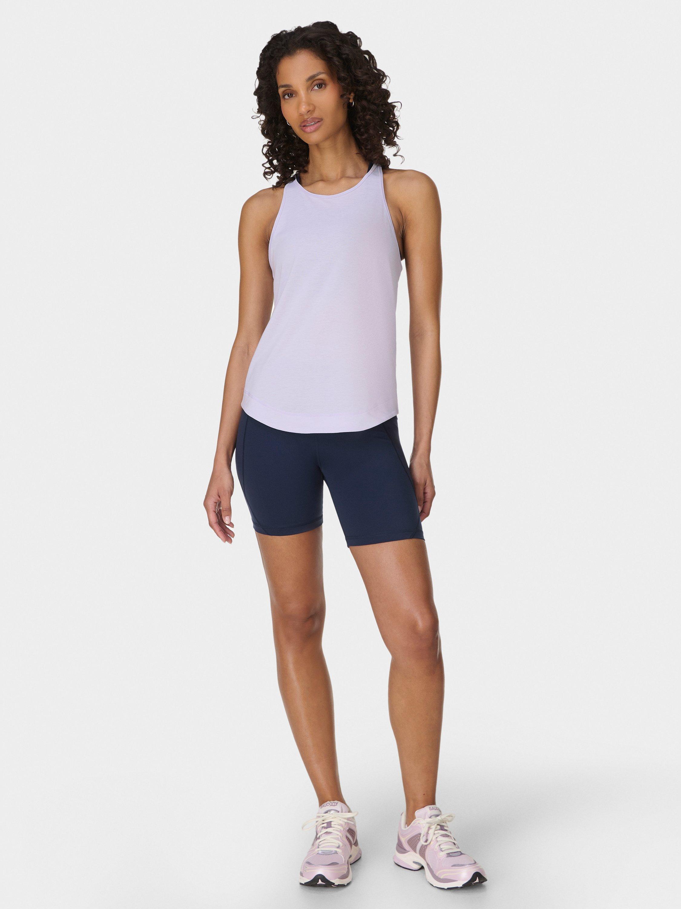 Product image 3 of 7, which shows Sweaty Betty Breathe Easy Tank Top, Purple Heather, XS