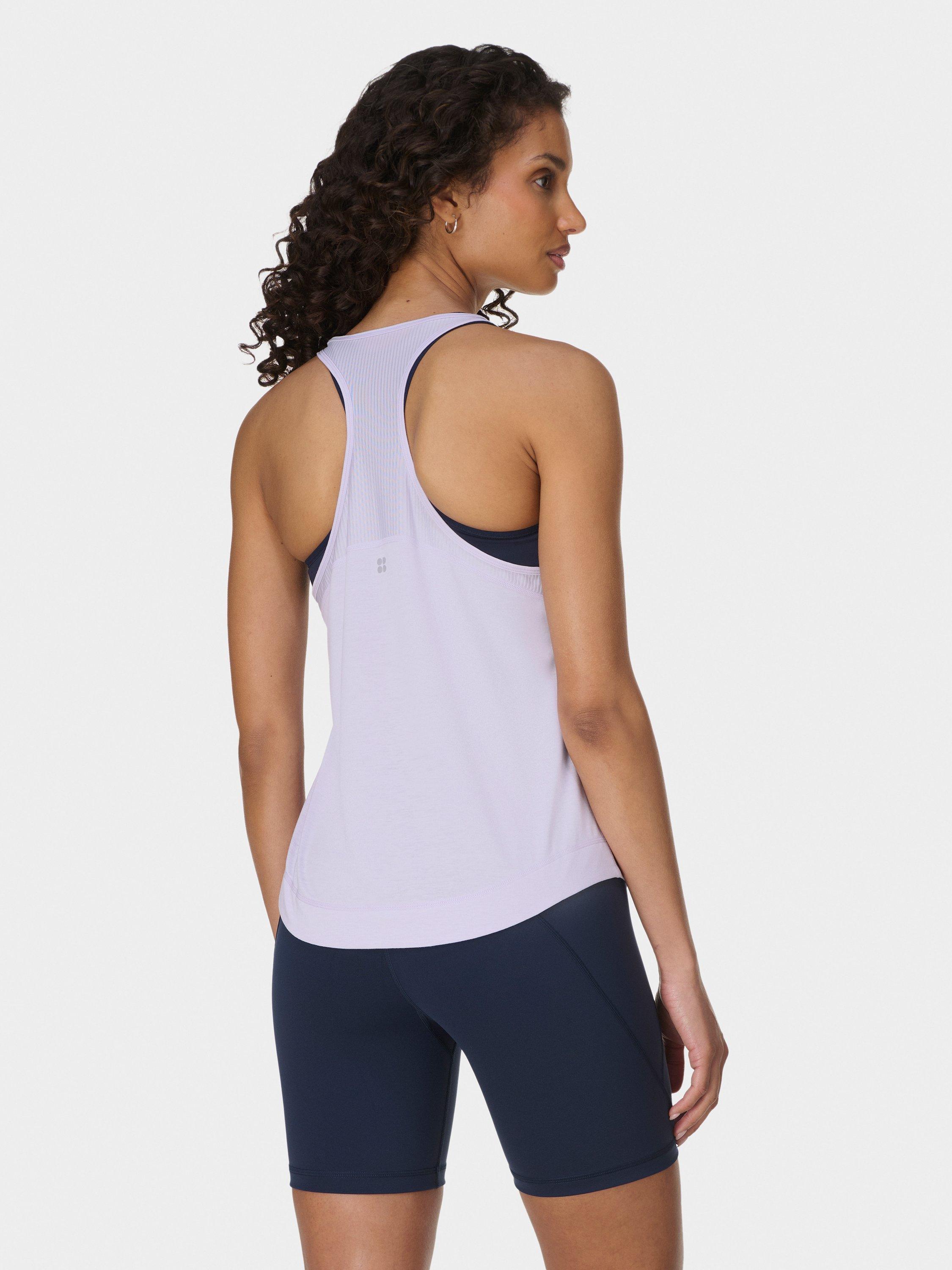 Product image 4 of 7, which shows Sweaty Betty Breathe Easy Tank Top, Purple Heather, XS