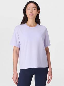 Sweaty Betty Soft Flow Studio T-Shirt, Heather Purple