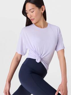 Sweaty Betty Soft Flow Studio T-Shirt - view 2, Heather Purple