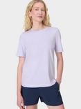 Sweaty Betty Essential Organic Cotton Rich T-Shirt, Heather Purple, Heather Purple