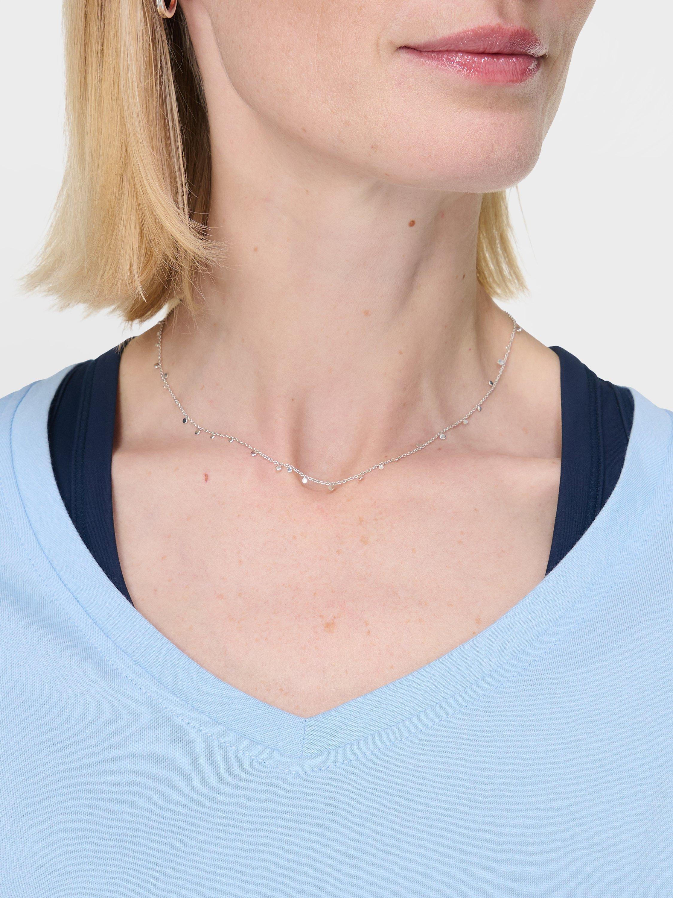 Product image 5 of 8, which shows Sweaty Betty Essential V-Neck T-Shirt, Breeze Blue, XXS
